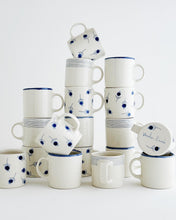 Load image into Gallery viewer, Porcelain Blue Rim Mug - 7oz