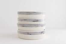 Load image into Gallery viewer, Pinstripe Shallow Bowl - Navy Blue Stripes