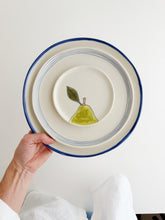 Load image into Gallery viewer, Pinstripe Plates - Bright Blue