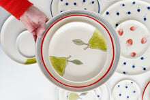 Load image into Gallery viewer, Pinstripe Plates - Bright Blue