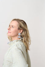 Load image into Gallery viewer, Twist and Shout Earrings - In Blue Dot