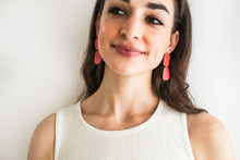 Load image into Gallery viewer, Soft Square Earrings - In Poppy