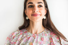 Load image into Gallery viewer, Daisy Charm Hoops