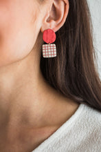 Load image into Gallery viewer, Lattice Earrings - In Poppy