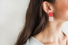 Load image into Gallery viewer, Lattice Earrings - In Poppy