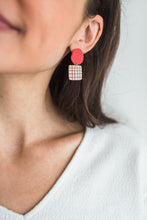 Load image into Gallery viewer, Lattice Earrings - In Poppy