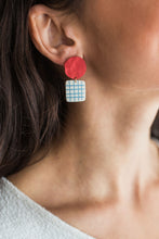 Load image into Gallery viewer, Lattice Earrings - In Poppy + Thistle