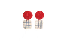 Load image into Gallery viewer, Lattice Earrings - In Poppy + Thistle