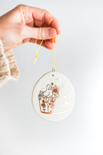 Load image into Gallery viewer, Floral Bowl Birds Ornament