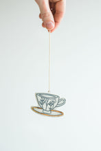 Load image into Gallery viewer, Floral Teacup Ornament