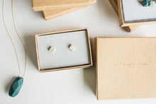 Load image into Gallery viewer, Pinstripe Square Studs
