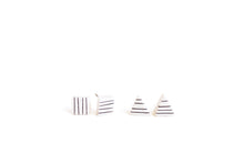 Load image into Gallery viewer, Pinstripe Square Studs