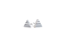 Load image into Gallery viewer, Pinstripe Triangle Studs