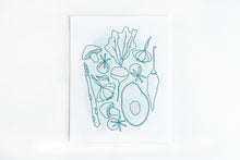 Load image into Gallery viewer, 8x10" Veggie Platter Letterpress Print