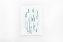 Load image into Gallery viewer, 5x7" Asparagus Letterpress Print