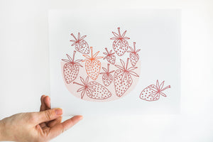 8x10" Berry Bowl Letterpress Print