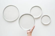 Load image into Gallery viewer, Porcelain Pinstripe Plates
