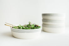 Load image into Gallery viewer, Porcelain Pinstripe Shallow Bowl