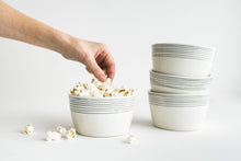 Load image into Gallery viewer, Porcelain Pinstripe Soup Bowl
