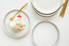 Load image into Gallery viewer, Porcelain Pinstripe Plates