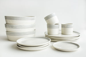 Porcelain Pinstripe Plates