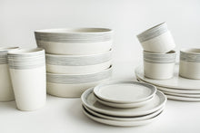 Load image into Gallery viewer, Porcelain Pinstripe Shallow Bowl