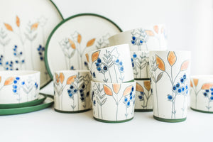 Porcelain Floral Cup