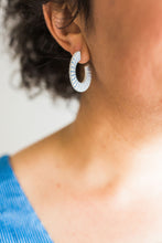 Load image into Gallery viewer, Blue Stripe Hoops