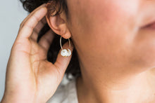 Load image into Gallery viewer, Pinched Bead Hoops - Small