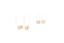 Load image into Gallery viewer, Pinched Bead Hoops - Small
