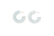 Load image into Gallery viewer, Blue Stripe Hoops