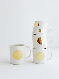 Porcelain Mug - Gold Polka Dot