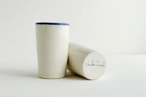 Porcelain Blue Rim Tumbler