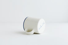 Load image into Gallery viewer, Porcelain Mug - Blue Rim
