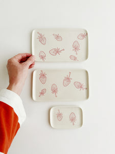 Porcelain Catch All Trays - Strawberry