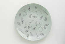 Load image into Gallery viewer, Earthenware Large Round Platter - Aqua Fruits
