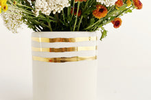 Load image into Gallery viewer, Gold Striped Utensil Crock
