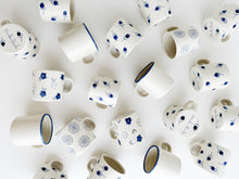 Load image into Gallery viewer, Blue Daisy Porcelain Mugs
