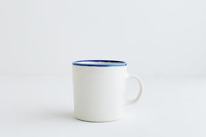 Porcelain Mug - Blue Rim