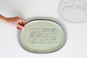Earthenware Oval Serving Trays