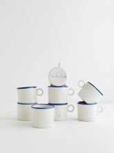 Load image into Gallery viewer, Blue Rim Mini Mugs
