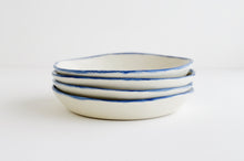 Load image into Gallery viewer, Porcelain Blue Rim Shallow Bowl

