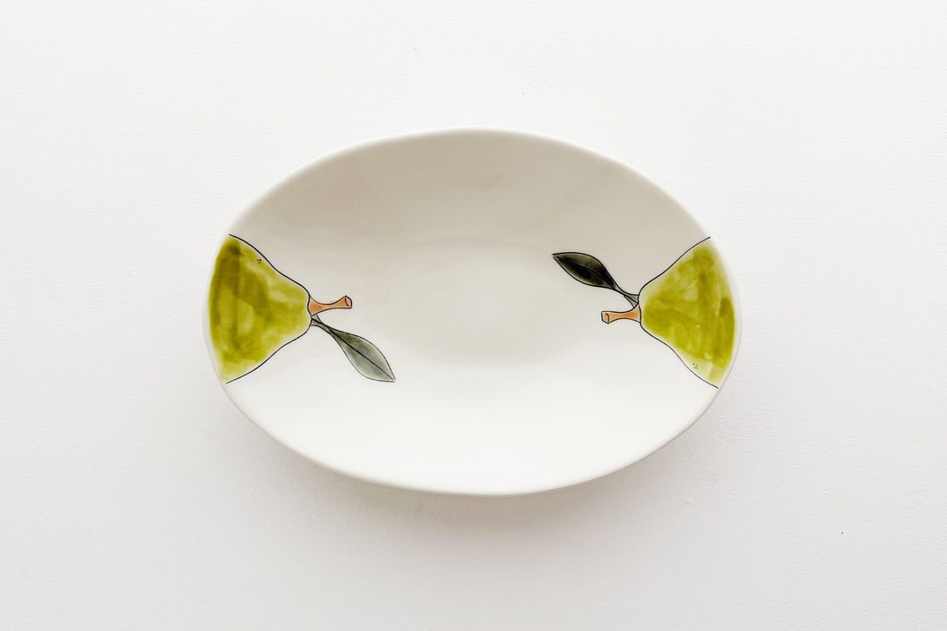 Shallow Oval Bowl - Pear