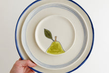 Load image into Gallery viewer, Coronata/Nutman Registry - Bright Blue Pinstripe Salad Plates
