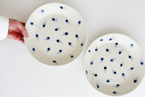 Porcelain Blueberry Shallow Bowl