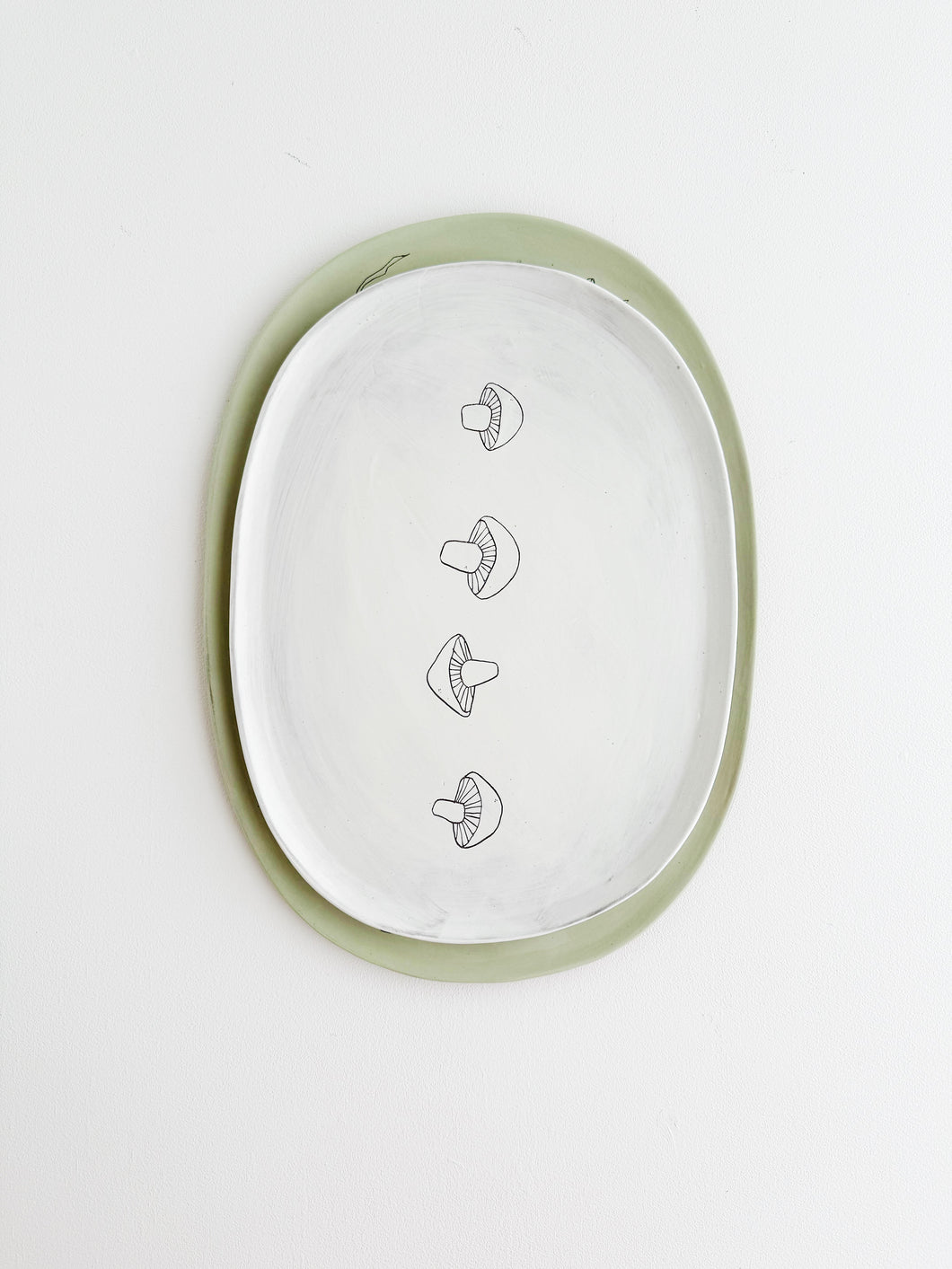 Earthenware Medium Oval Serving Trays