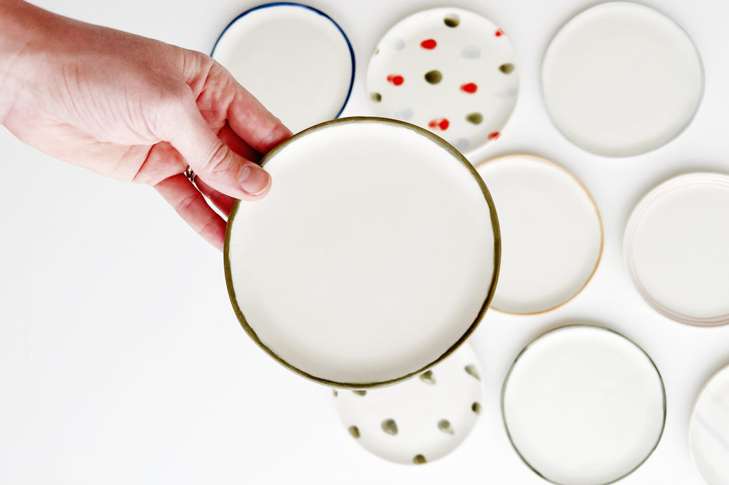 Porcelain Watercolor Small Plates - Perkins/ Fox Registry