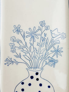 Porcelain Catch All Tray - Flower Vase
