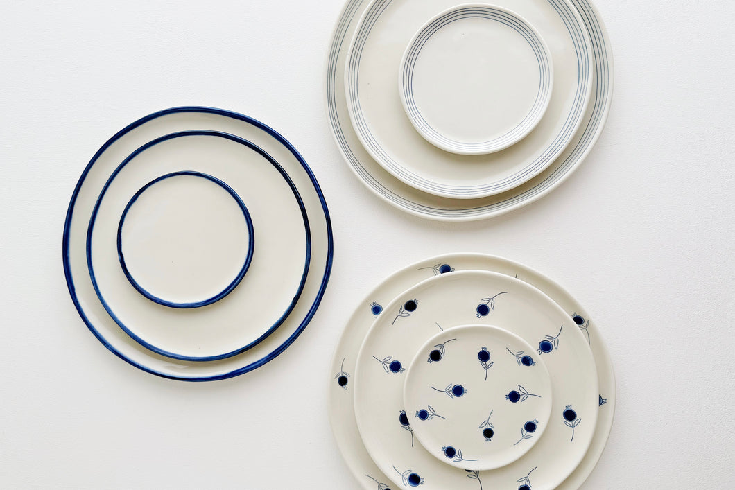 Porcelain Watercolor Dinner Plates - Perkins/ Fox Registry