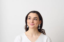 Load image into Gallery viewer, Twist and Shout Earrings - In Blue Dot
